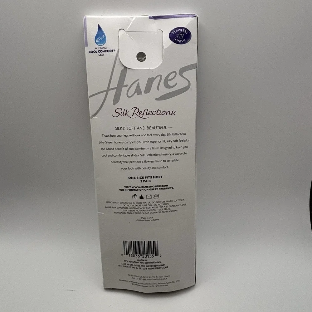 Hanes Silk‎ Reflections Knee Highs Silky Sheer Barely There 775 Reinforced Toe